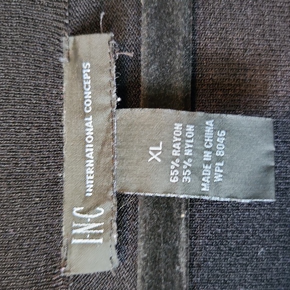 INC International Concepts Black Grommet Neck Top - Picture 12 of 12